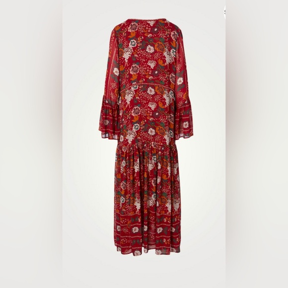 Carolina K Jude Lined Maxi Dress - Red Multi - Antique Flowers - Medium - Picture 15 of 16